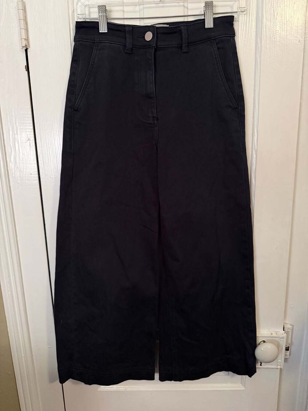 Everlane Navy Blue Wide-Leg Crop Pants Size 0